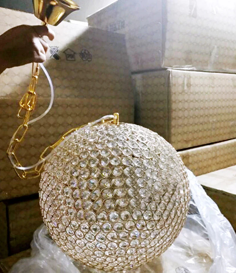 DecorBites™ Crystal Ball Rain Drop Pendant Light Fixture LED for Dining Room