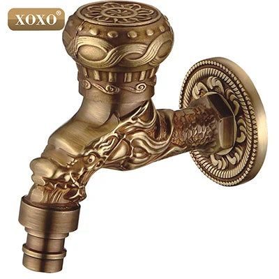DecorBites™ Dragon style Bathroom Wall Mount Washing Machine Water Faucet Tap