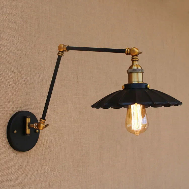 Decorbites™ Industrielle Schwenkbare Wandlampe Retro Vintage Stil Armatur LED Glühbirne Loft Wandleuchte