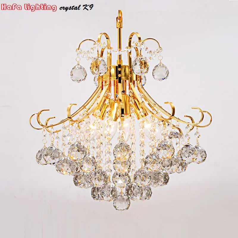 Decorbites™ Kristall-Leuchter: Moderner Silber-/Gold-Luster Kristall-Hängeleuchte für das Wohnzimmer