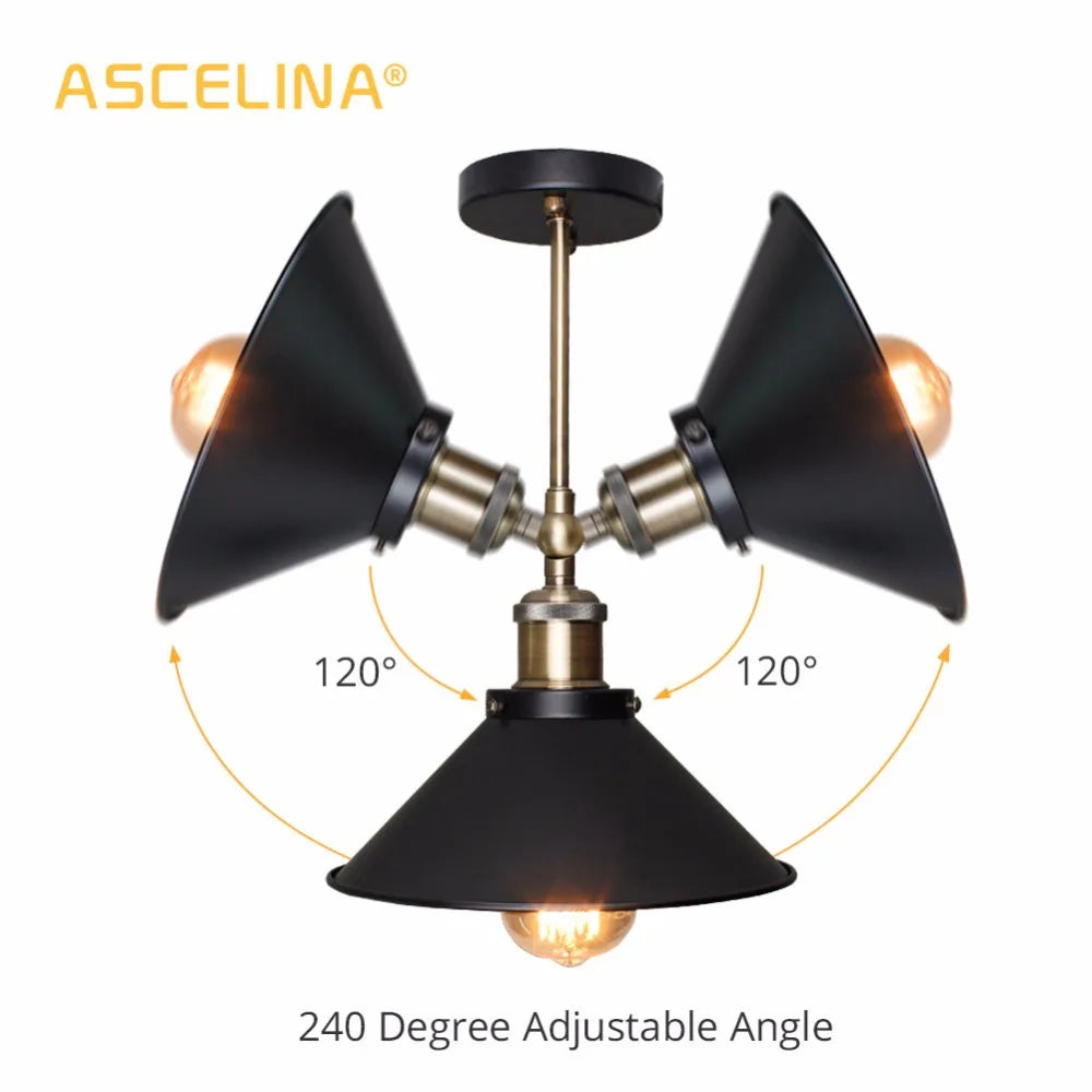 DecorBites™ Industrial Wall Sconce Set for Living Room Bedroom Aisle Lighting