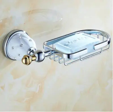 DecorBites™ Bathroom Hardware Set: Toilet Paper, Roll Holder, Brush Holder, Coat Hook