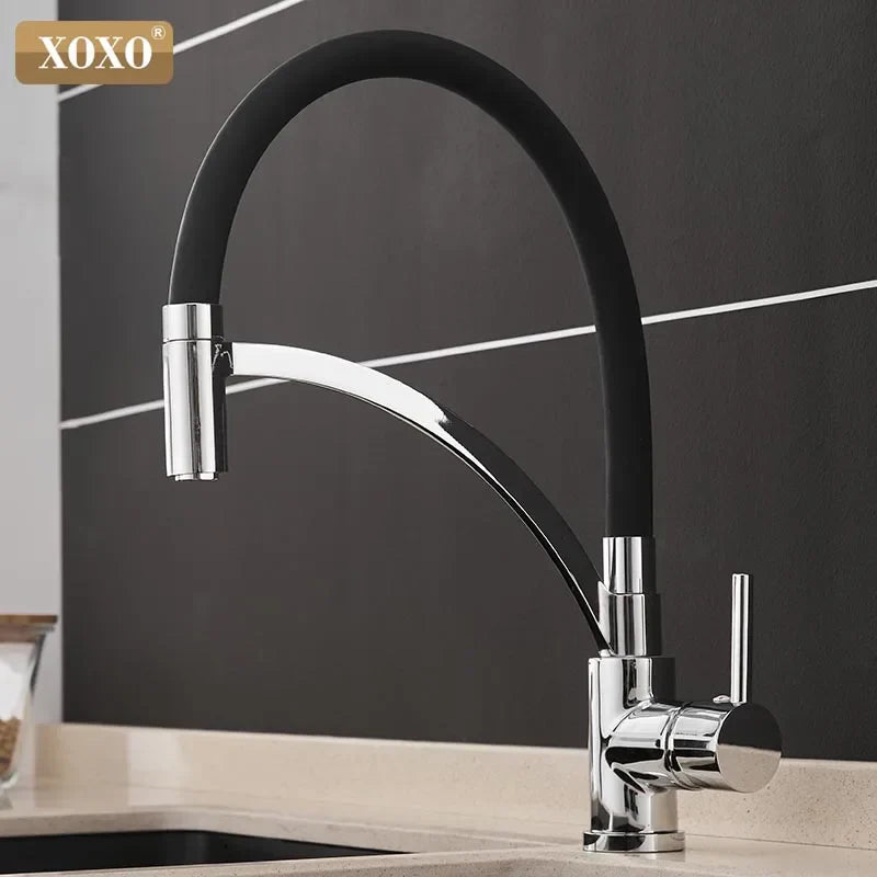 Decorbites™ Schwarz-Chrom Küchenarmatur Ausziehbarer Mischbatterie für Spüle.