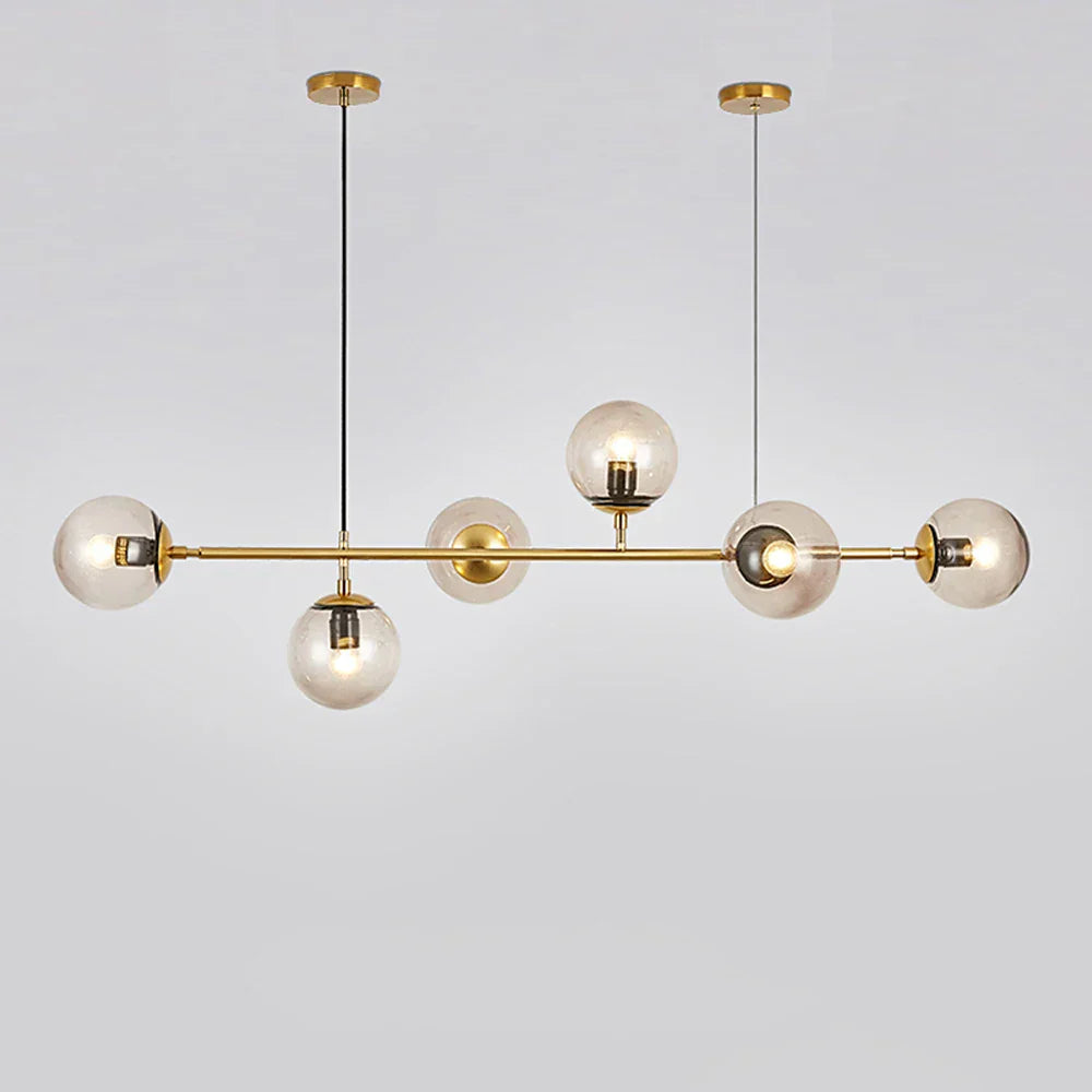 DecorBites™ Glass Ball LED Chandelier: Nordic Industrial Edison Lighting Fixture