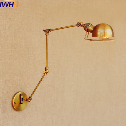 Decorbites™ Goldene Schwingarm-LED-Wandleuchte Retro-Loft-Industrial-Wandleuchte