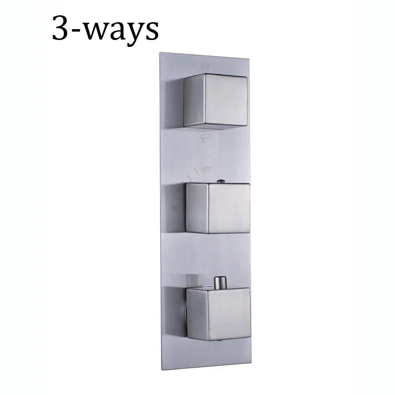 Decorbites™ gebürstetes Nickel-Thermostatmischer für Dreihand-Duschsteuerung