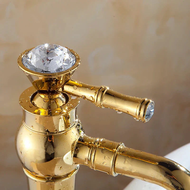 Gold Brass Bathroom Mixer
