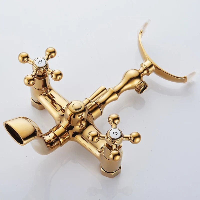Gold Brass Shower Faucet