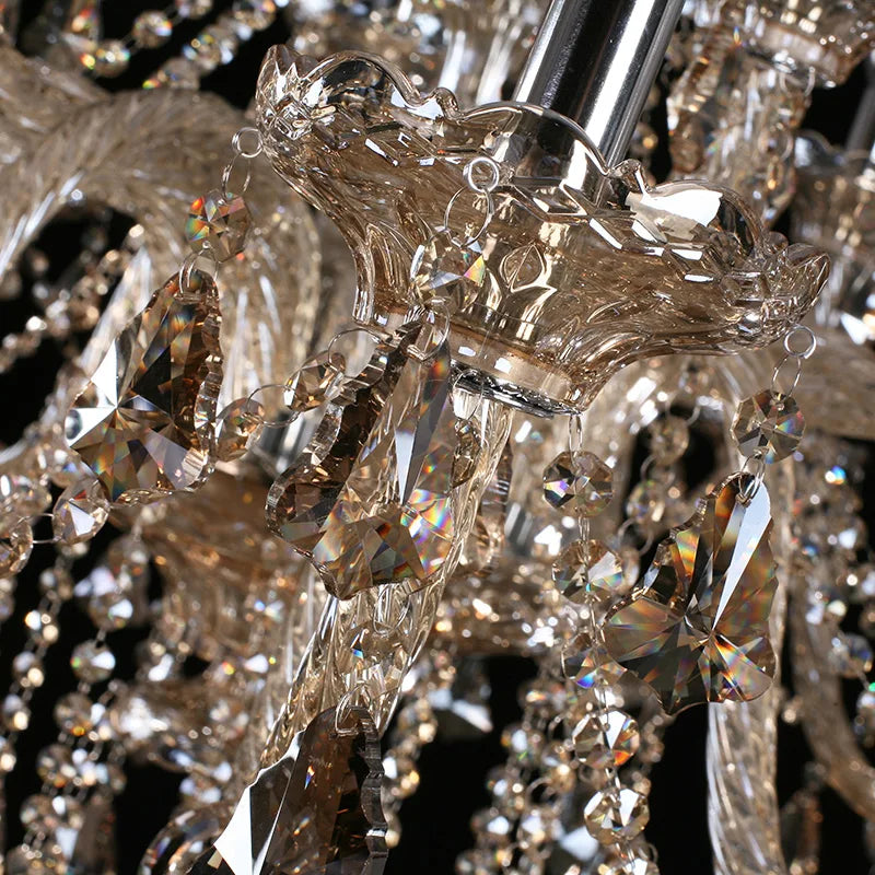 Decorbites™ Kristall-LED-Kronleuchter Gold/Silber K9 6/8/10/15/18 Arme Wohnzimmerbeleuchtung