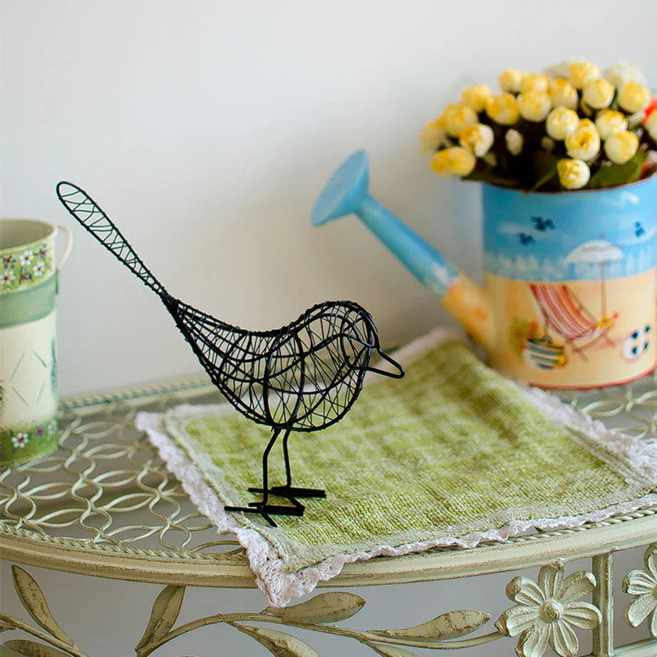 Decorbites™ Eisen-Vogel-Figuren: Nordische abstrakte Statue für Heimdekoration, Wohnzimmer, Schreibtisch