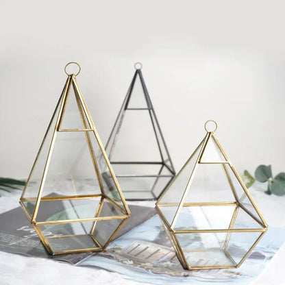 Decorbites™ Geometrische Glasvase für Sukkulenten und Blumen