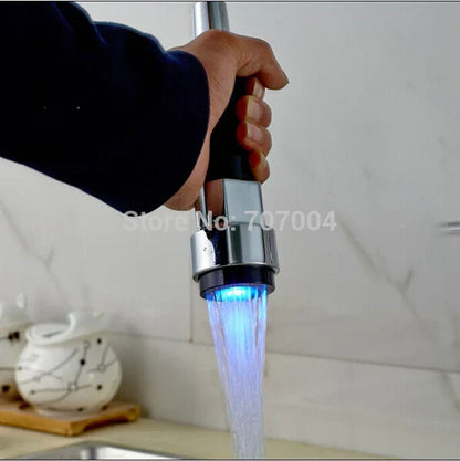 Decorbites™ LED-Leuchte Chrom-Küchenarmatur Ausziehbarer Sprühkopf-Ersatz