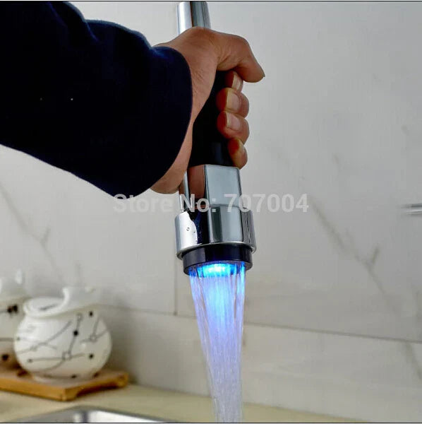 Decorbites™ LED-Leuchte Chrom-Küchenarmatur Ausziehbarer Sprühkopf-Ersatz