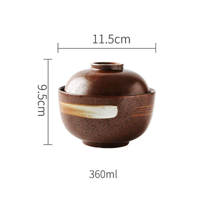 Decorbites™ Japanischer Stil Keramik-Suppenschüssel - Umweltfreundliche Unterglasur-Terrine