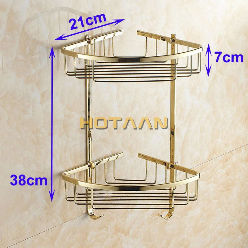 Gold Brass Shower Shelf