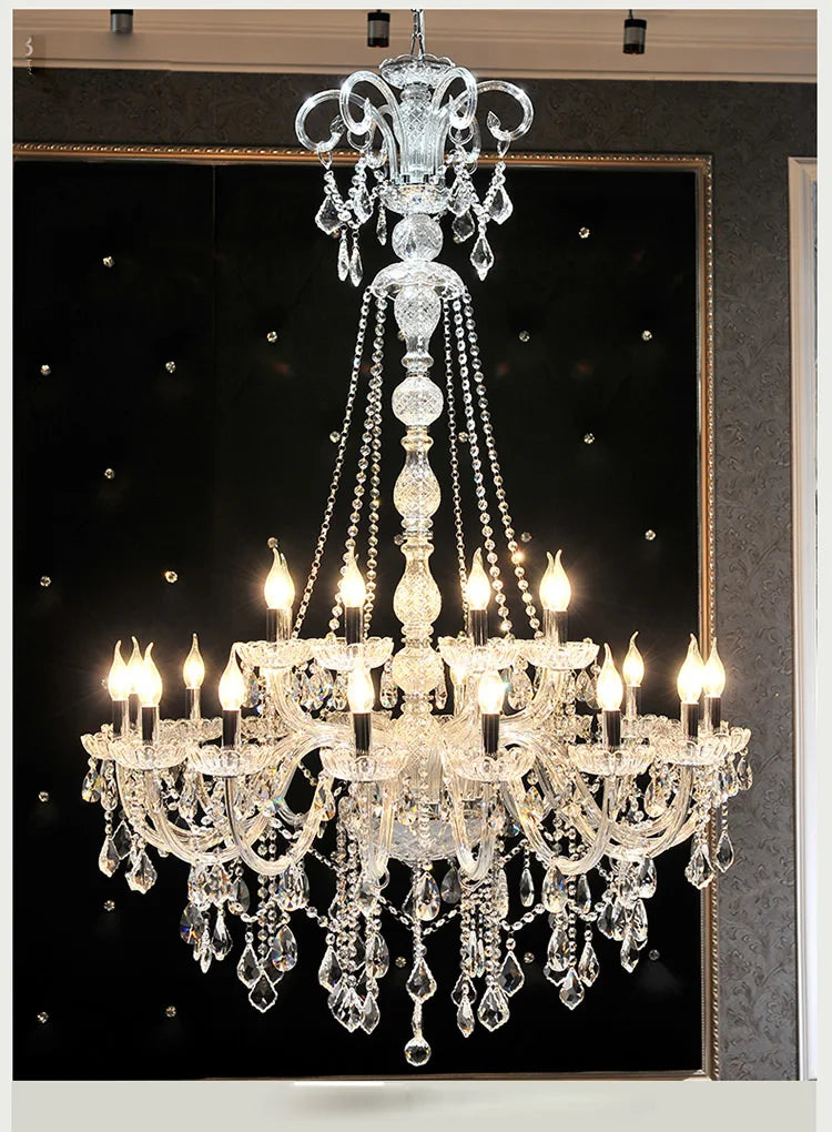 Crystal Stair Chandelier 15 Arms