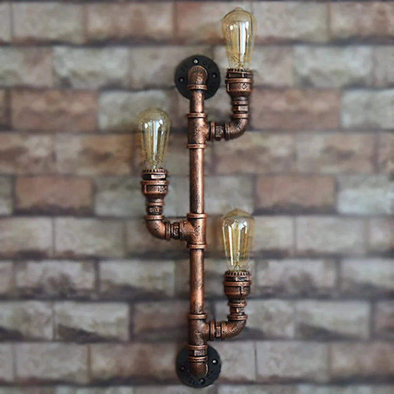 Decorbites™ Industrielle Eisenrohr-Wandleuchte: Loft-Dekoration, Steampunk-Lampe für das Wohnzimmer