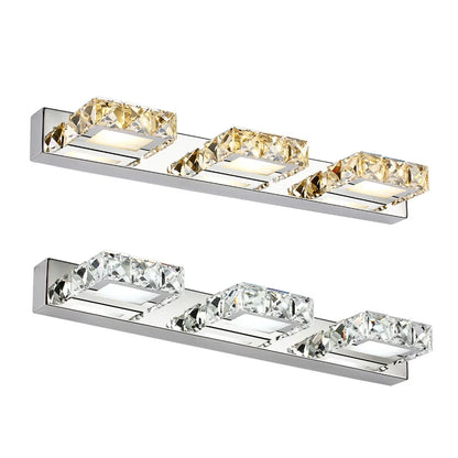 DecorBites™ Crystal Bedroom Mirror Light LED Wall Lamps Waterproof IC Driver AC110V / 220V