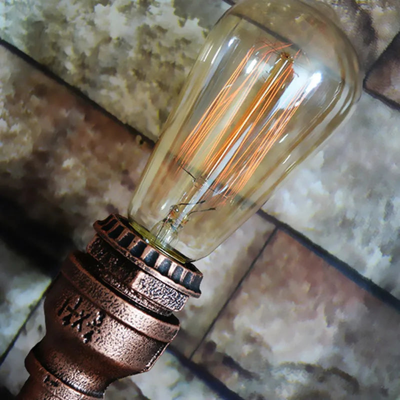 Decorbites™ Industrielle Eisenrohr-Wandleuchte: Loft-Dekoration, Steampunk-Lampe für das Wohnzimmer