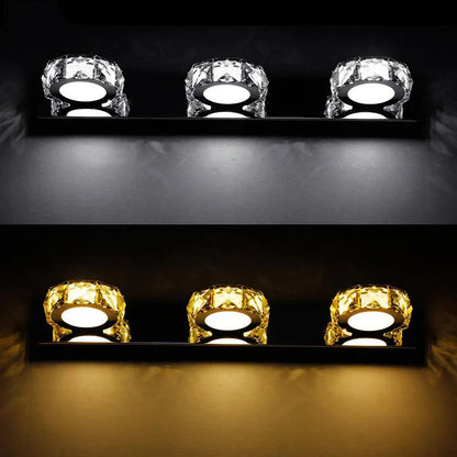 DecorBites™ Crystal Bedroom Mirror Light LED Wall Lamps Waterproof IC Driver AC110V / 220V