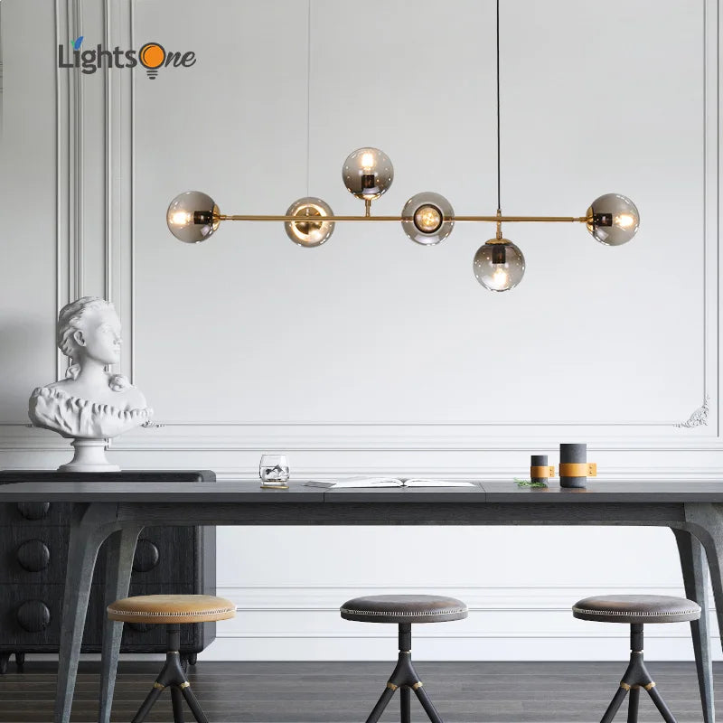 Decorbites™ Glas-Kugeln Metallstab Anhängerleuchten