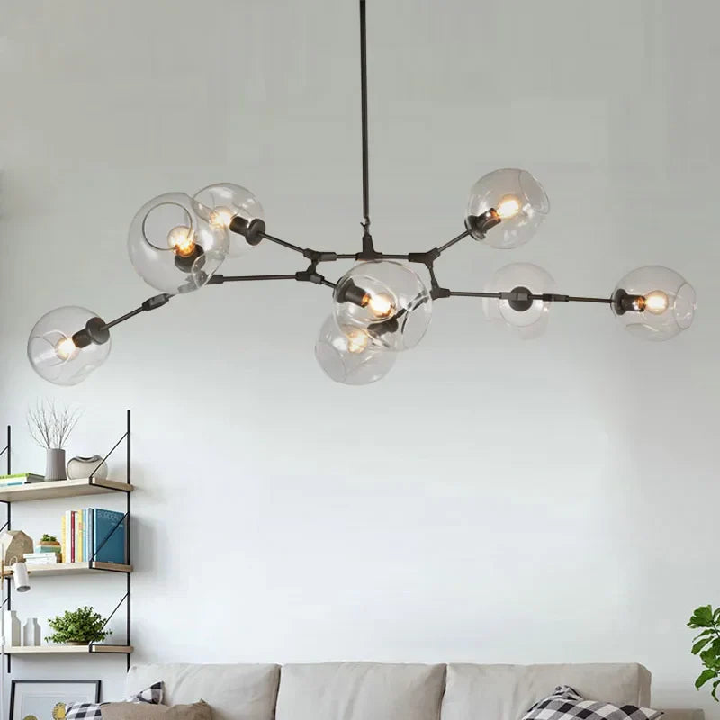 Decorbites™ Industrielle Globus-Glas-Leuchter, modernes minimalistisches Design, E27-Lampen