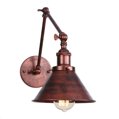 Decorbites™ Schwarze Kupfer Vintage Wandlampe mit langem Arm für Zuhause und Schlafzimmer