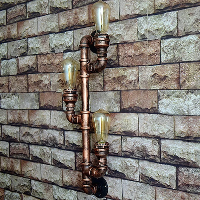 Decorbites™ Industrielle Eisenrohr-Wandleuchte: Loft-Dekoration, Steampunk-Lampe für das Wohnzimmer