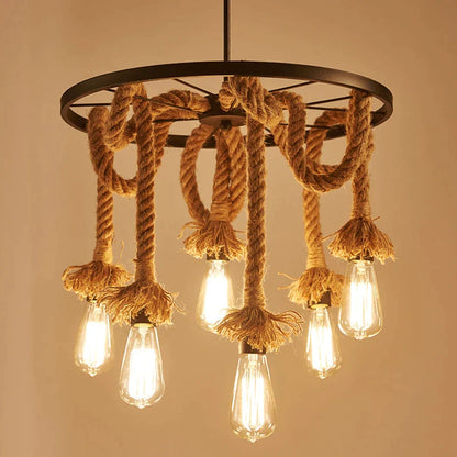 DecorBites™ Industrial Loft Chandelier for Living Dining Room Restaurant Bar Café Kitchen