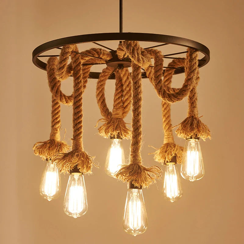 DecorBites™ Industrial Loft Chandelier for Living Room, Dining Room, Restaurant, and Bar