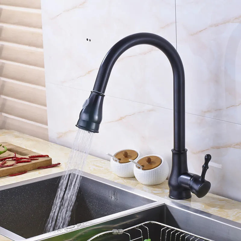 Gold Brass Rotatable Mixer Kitchen Faucet