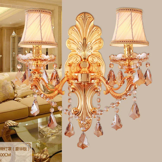 Decorbites™ Gold Kristall Wandlampe Innenleuchte – Elegantes Legierungskristall-Kerzen-Design