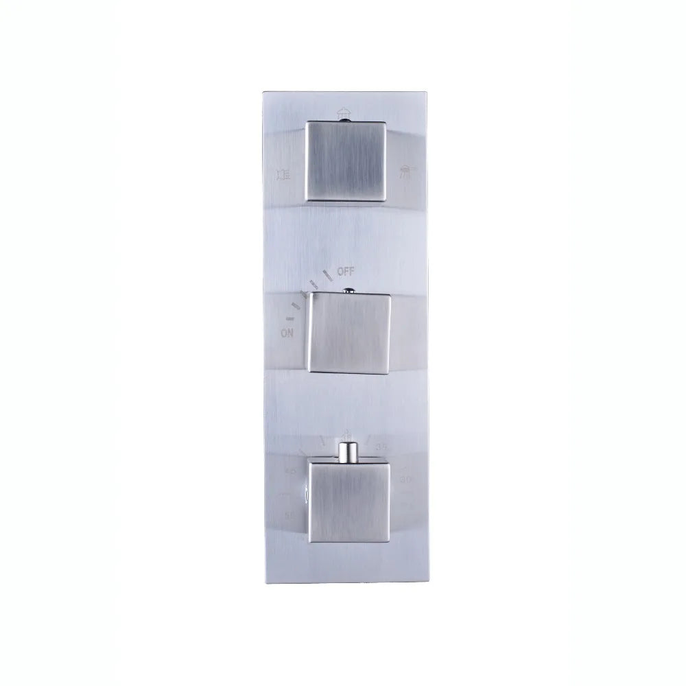 Decorbites™ gebürstetes Nickel-Thermostatmischer für Dreihand-Duschsteuerung