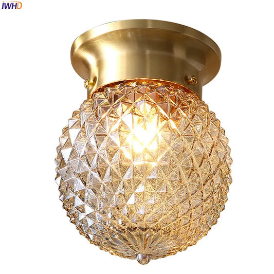 Decorbites™ Glasball-LED-Deckenleuchte Moderne Vintage Kupfer Deckenlampe