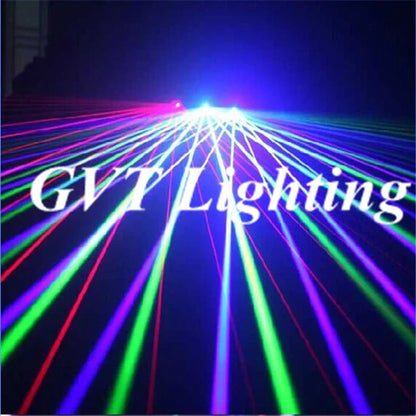 Decorbites™ 4-Linsen-RGBY-DMX-Laserprojektor für Bühnen- und Partybeleuchtung