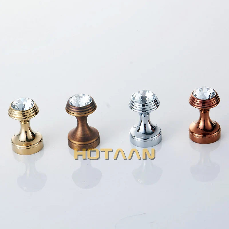 DecorBites™ Crystal Chrome Wall Hook for Bathroom Robes & Clothes - Copper Material