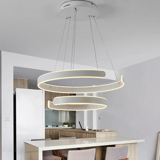 Decorbites™ Geometrische Kreisringe LED-Hängeleuchte für Wohnzimmer und Esszimmer
