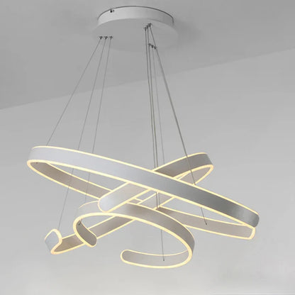 DecorBites™ Geometry Circle Rings LED Pendant Light for Living Room Dining Room