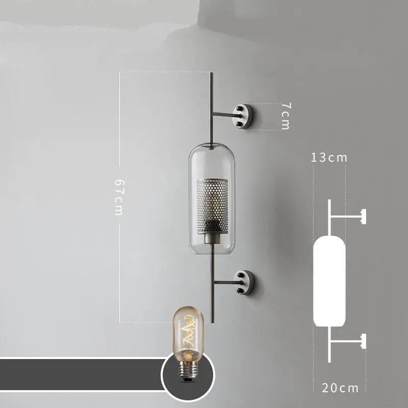 Decorbites™ Glas-Industriel-Wandleuchten für Wohnzimmer, Schlafzimmer und Esszimmer