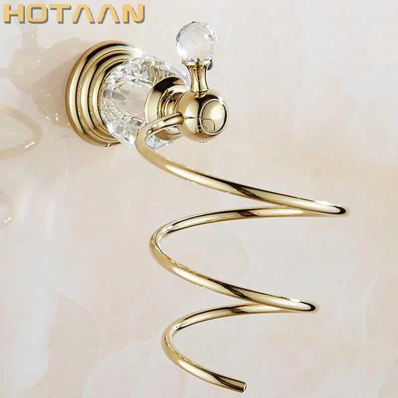 Decorbites™ Kristall-Bad-Wandregal Haartrockner-Halter Speicherhalter Spirale Stand