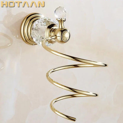 Decorbites™ Kristall-Bad-Wandregal Haartrockner-Halter Speicherhalter Spirale Stand