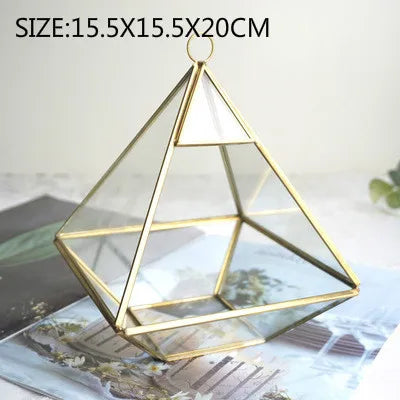 Decorbites™ Geometrische Glasvase für Sukkulenten und Blumen