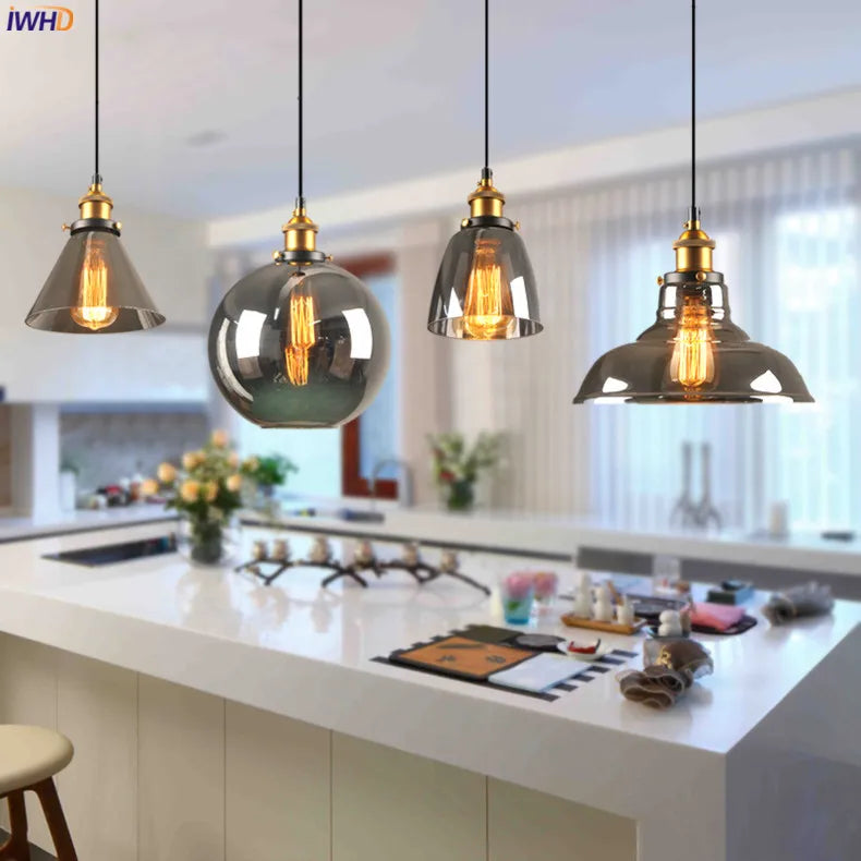 Decorbites™ Glas-Hängeleuchten für Ess- und Wohnzimmer, Vintage-Industrial-Hängeleuchte