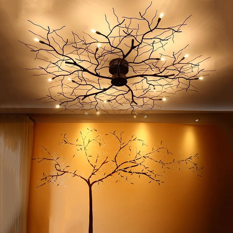 Decorbites™ LED Ast Zweig Eisen Deckenleuchte für Schlafzimmer- und Wohnzimmerdekoration