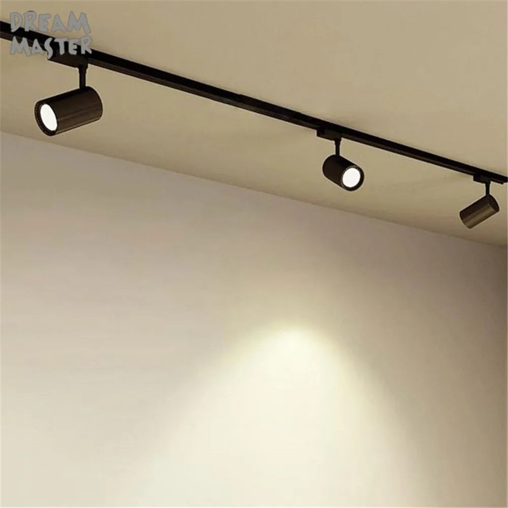 Decorbites™ Decken-Schienen-Verbindungs-Set: Schwarz/Weiß, Gerade/Kreuz, 0,5 m/1 m, 2-adrig