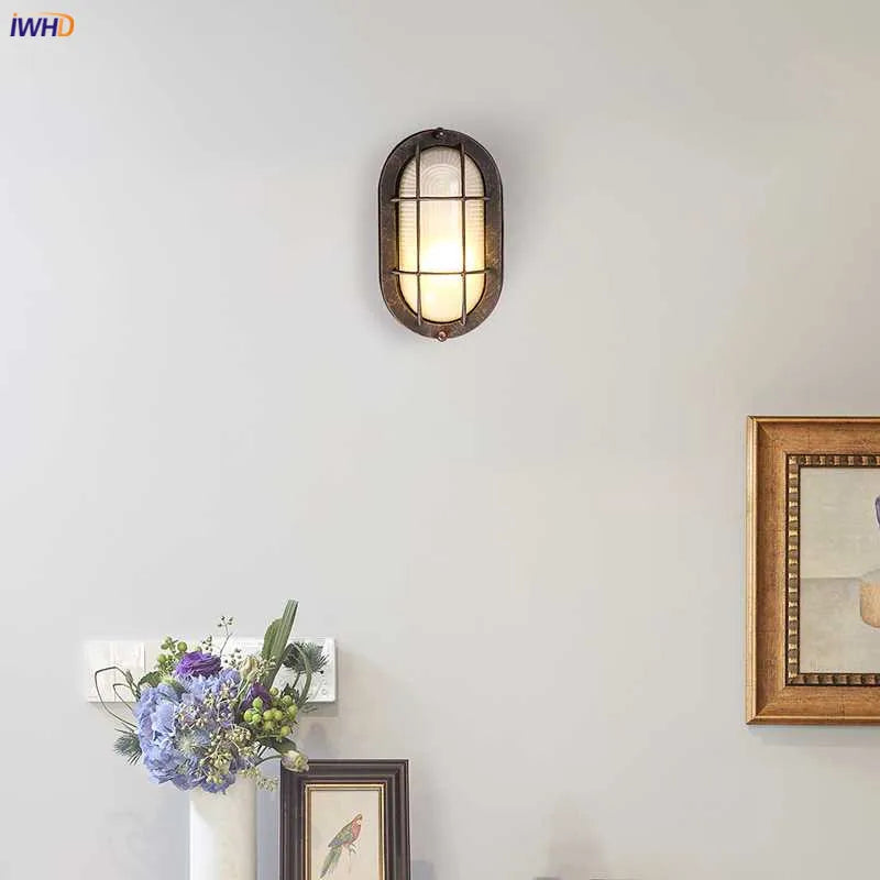 Decorbites™ Industrielle Glas-Wandlampe Retro Vintage Treppenlampe LED-Leuchte