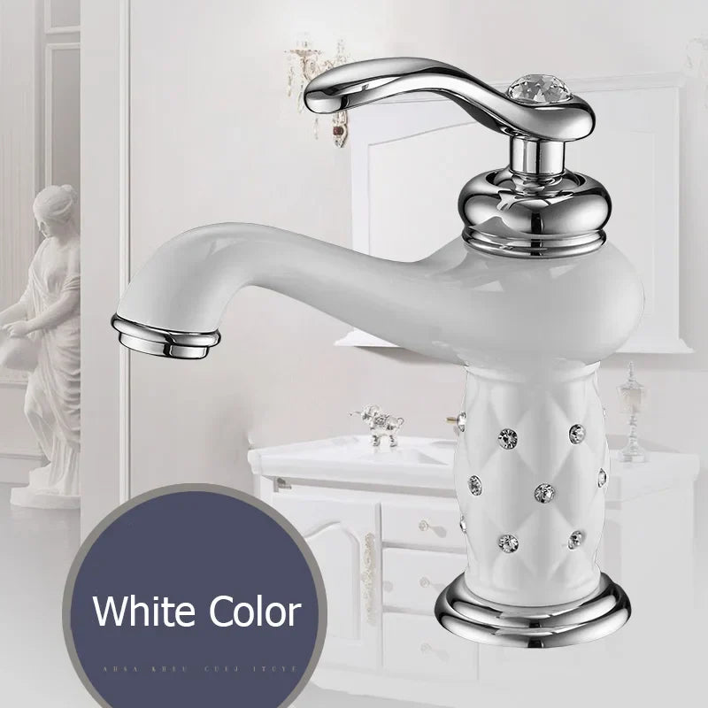 Gold Brass Diamond Faucet