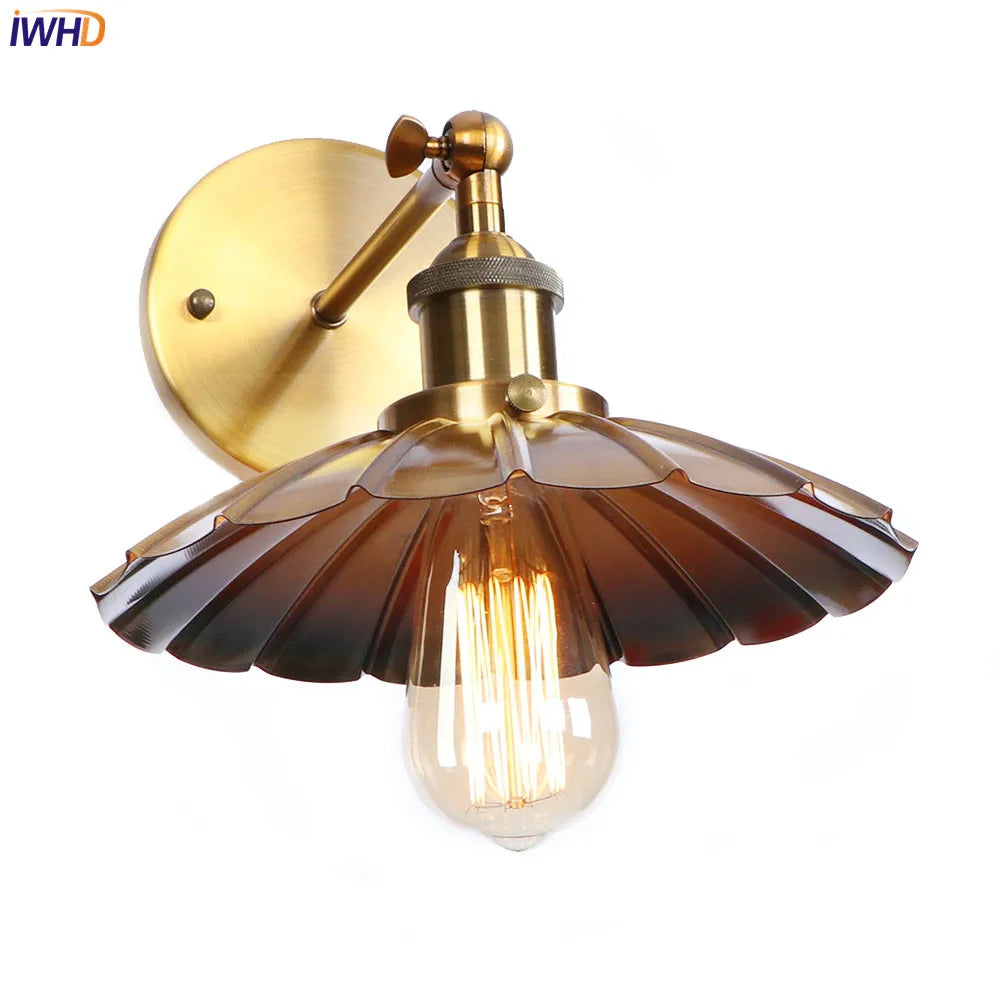 Decorbites™ Eisen Golden Antik LED Wandlampe Retro Industrie Vintage Wandlampe