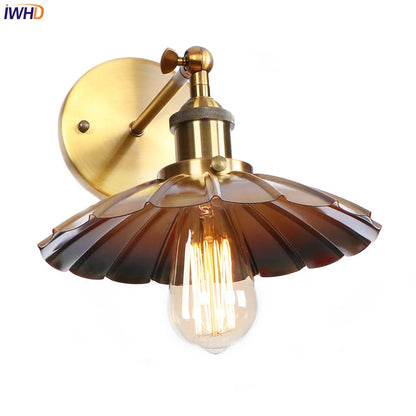 Decorbites™ Eisen Golden Antik LED Wandlampe Retro Industrie Vintage Wandlampe