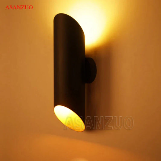 Decorbites™ Schwarze Aluminiumrohr-Wandleuchte für Arbeitszimmer, Schlafzimmer, Flur, Gang und Wandapplikation
